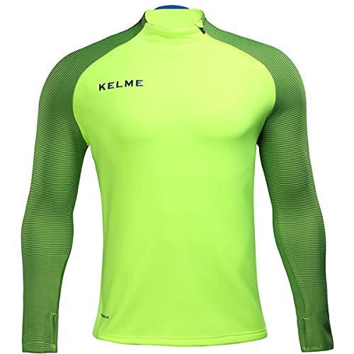kelme(ケレメ) トレーニングプルオーバージャケット フットサルWUPニットジャケット (3871301-918) ネオンイエロー/RBL XL