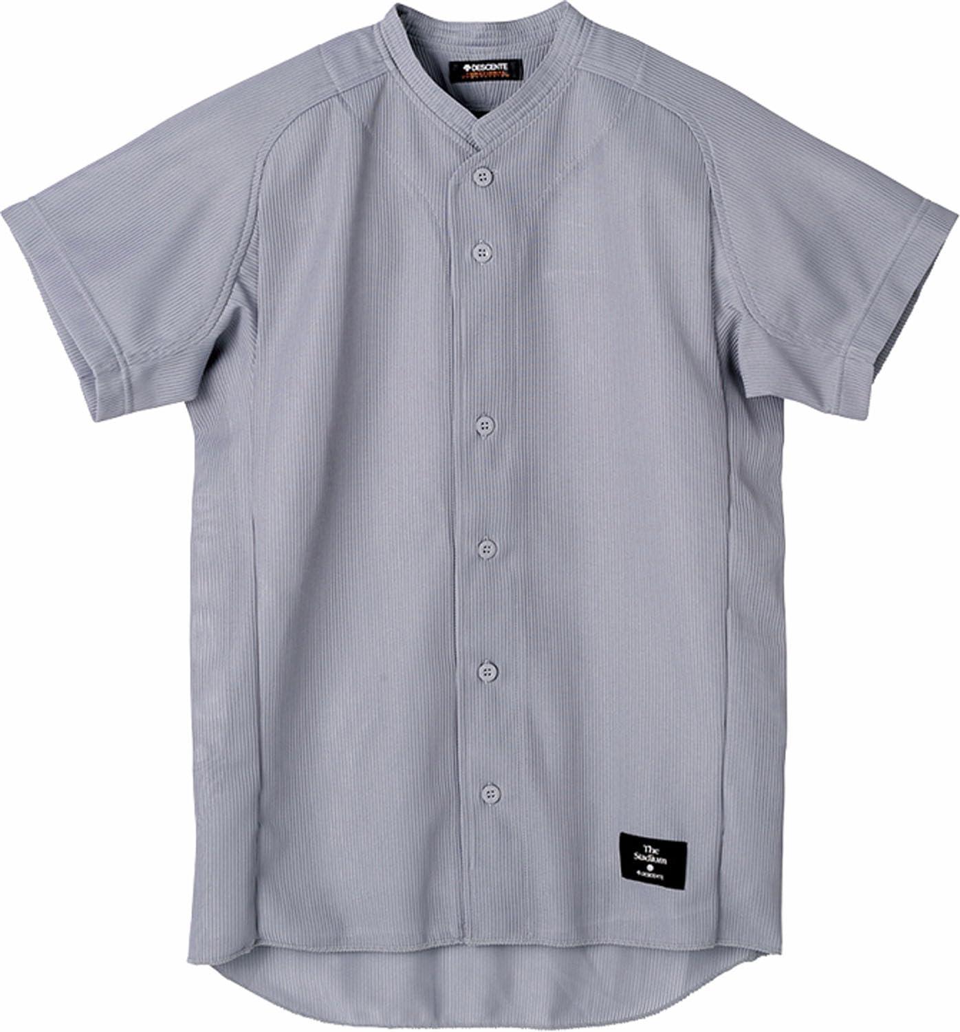 [デサント] フルオープンシャツ(立衿) STD51TB Kシルバー(KSLV) XO