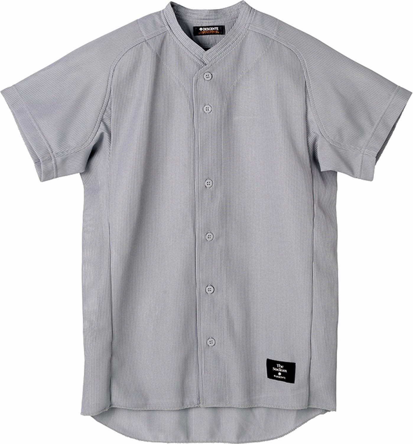 [デサント] フルオープンシャツ(立衿) STD51TB シルバー(SLV) XO