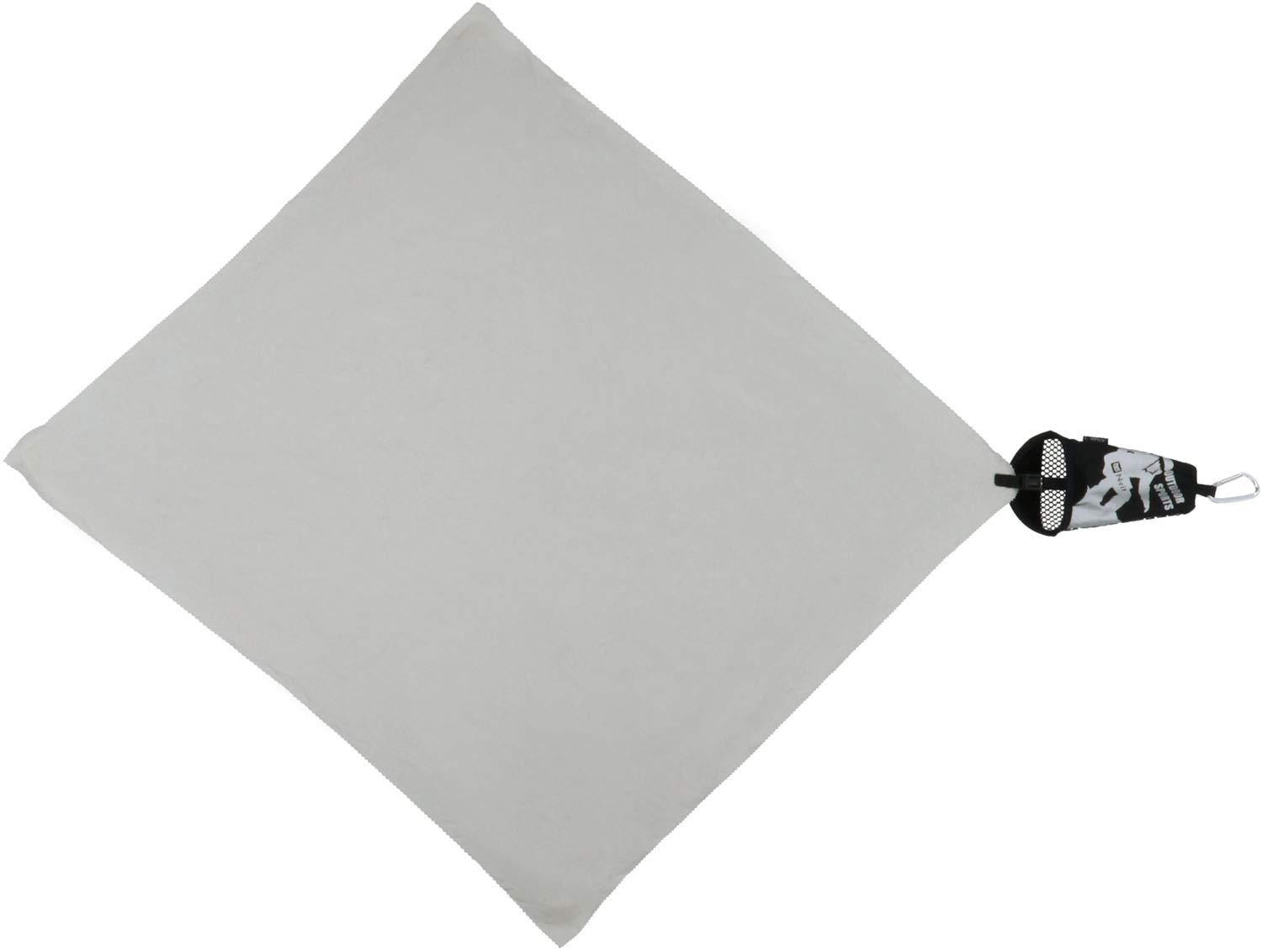 エヌリット(Nrit) 吸水速乾タオル カンパックタオル 【日本正規品】 収納ポーチ付き ブラック L 1610111