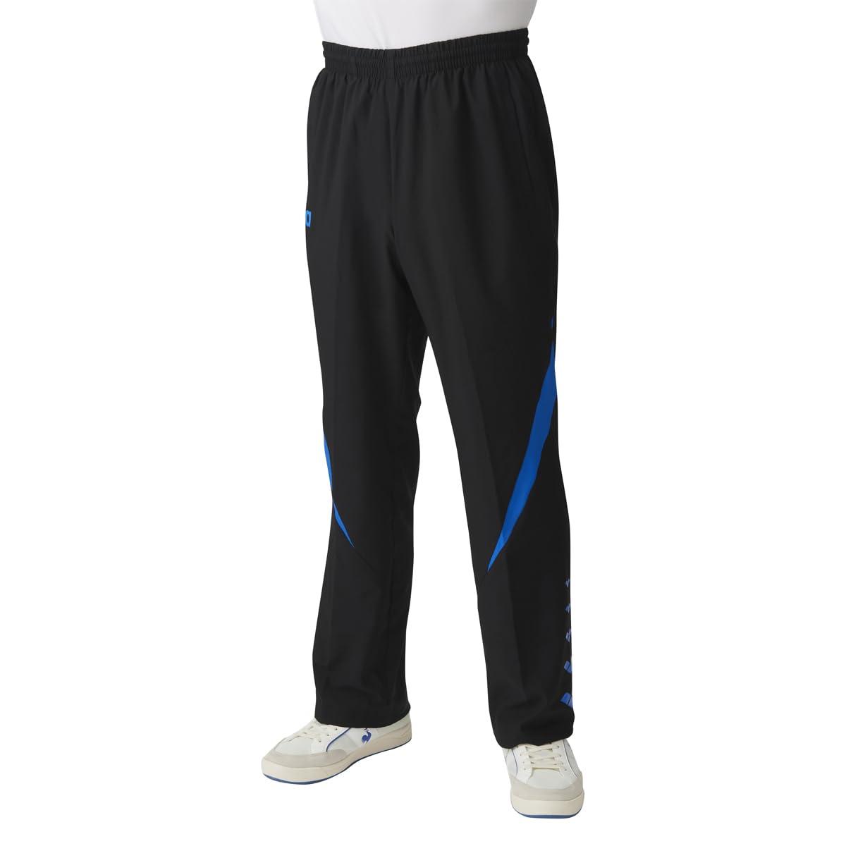 [アリーナ] ロングパンツ ASS4LPU008 ブラック×ブルー(BKBU) M