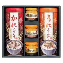 大森屋 ふりかけ・瓶詰ギフト 【かにふりかけ・うにふりかけ・焼鮭ほぐし・たらこほぐし・鶏そぼろ】 FUJI-050156839