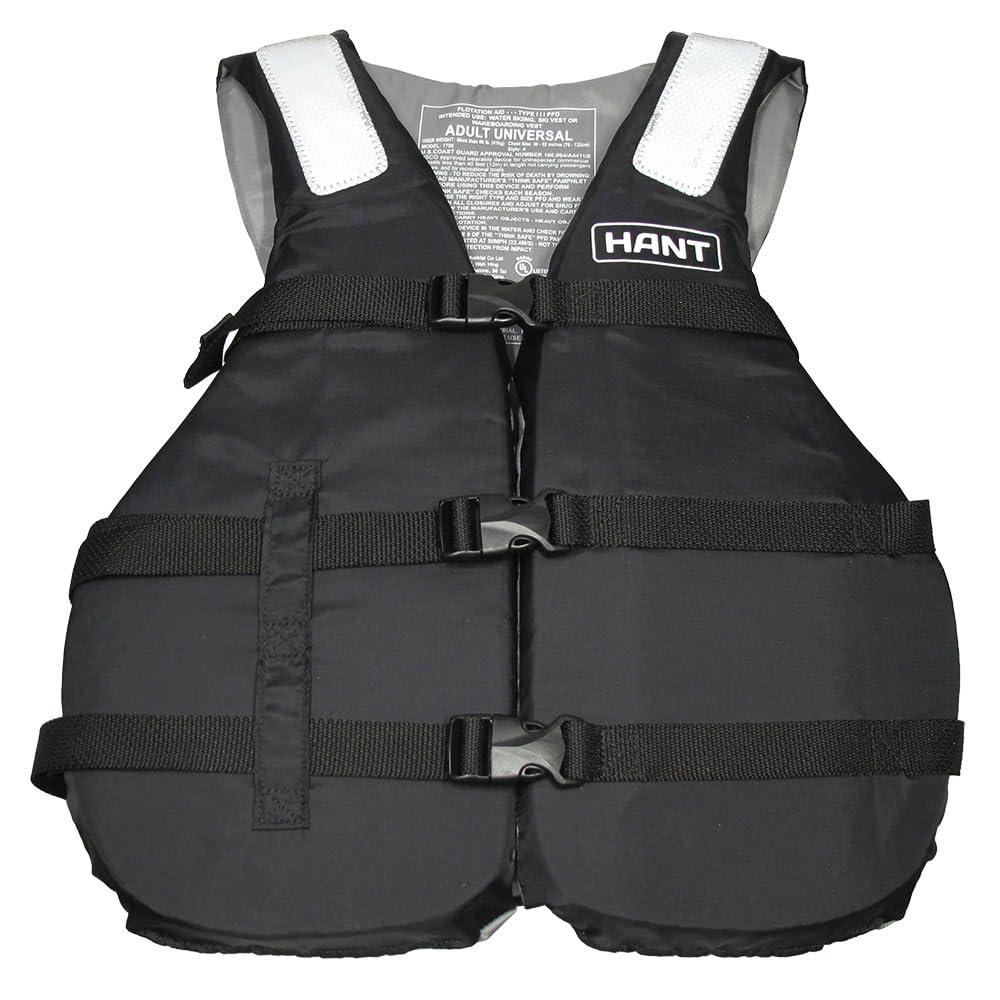 HANT アウトドア ライフベスト 男女兼用 胸囲76-132cm対応 ブラック(UNIVERSAL) HLV-44555
