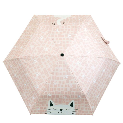 晴雨兼用折りたたみ傘 猫・かお 晴雨兼用折りたたみ傘 猫・かお