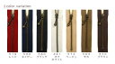 YKK玉付きファスナー 20cm メタルアンティークゴールド 519レッド