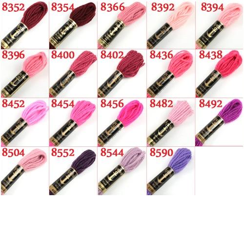 Anchor 刺しゅう糸 タピセリーウール ピンク・レッド・パープル系 全19色 8492