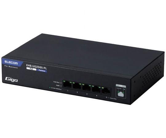 エレコム レイヤー2 Giga対応 PoE アンマネージスイッチ 5ポート EHB-UG2D05-PL 1台