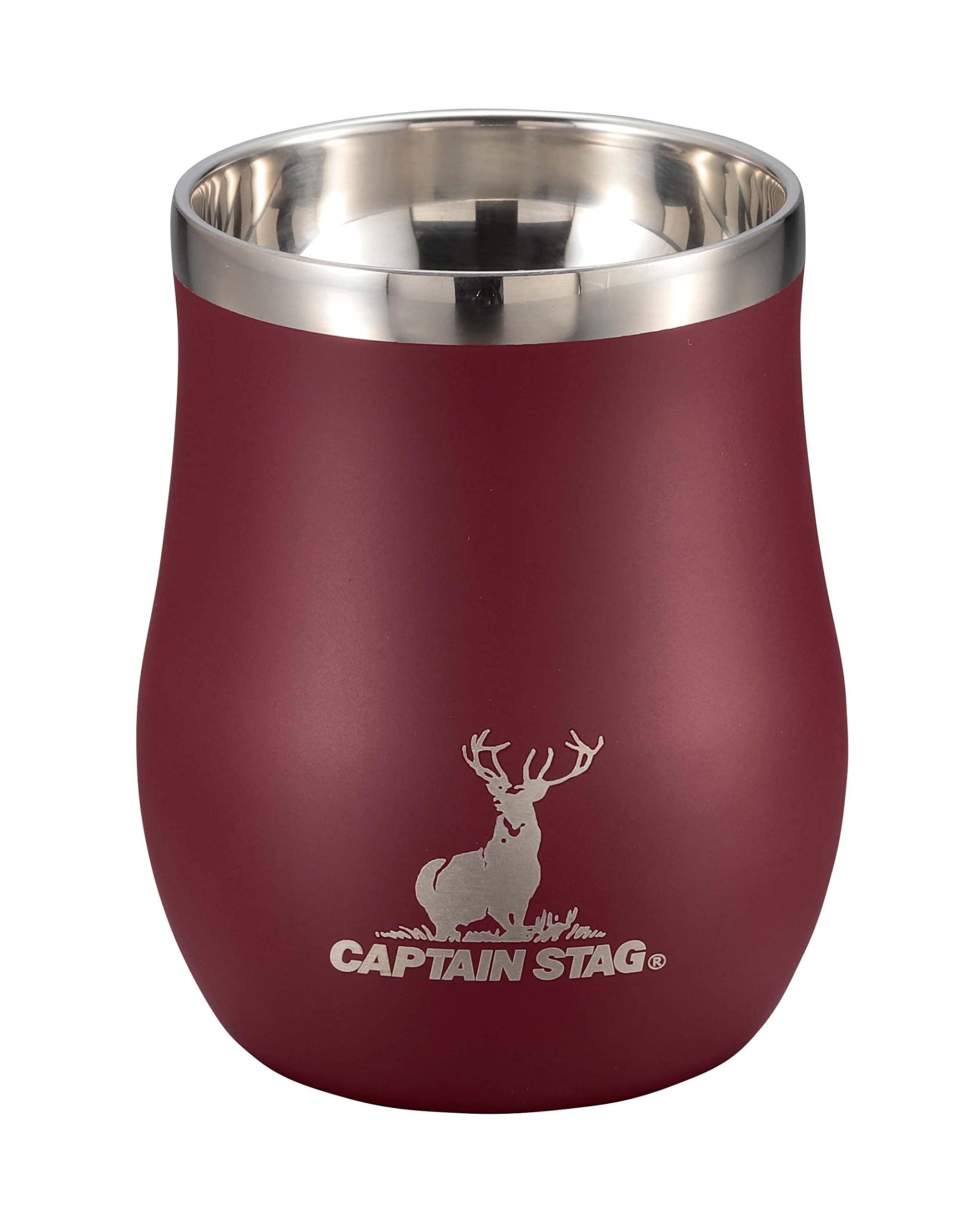 キャプテンスタッグ(CAPTAIN STAG) アウトドア コップ マグカップ マグ カップ タンブラー 香る 真空二重タンブラー 240ml 保温保冷 ステンレス製 レッド UE-3577