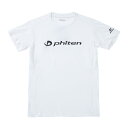 phiten(ファイテン) RAKUシャツ 半袖 ホワイト/ブラック S ユニセックス スポーツ 部活 Tシャツ ロゴ入り