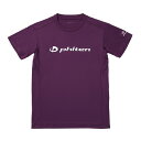 phiten(ファイテン) RAKUシャツ 半袖 パープル/ホワイト S ユニセックス スポーツ 部活 Tシャツ ロゴ入り