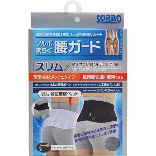 ソルボ 楽らく腰ガード(スリム) M 63046・ブラック ソルボ 楽らく腰ガード(スリム) M 63046・ブラック