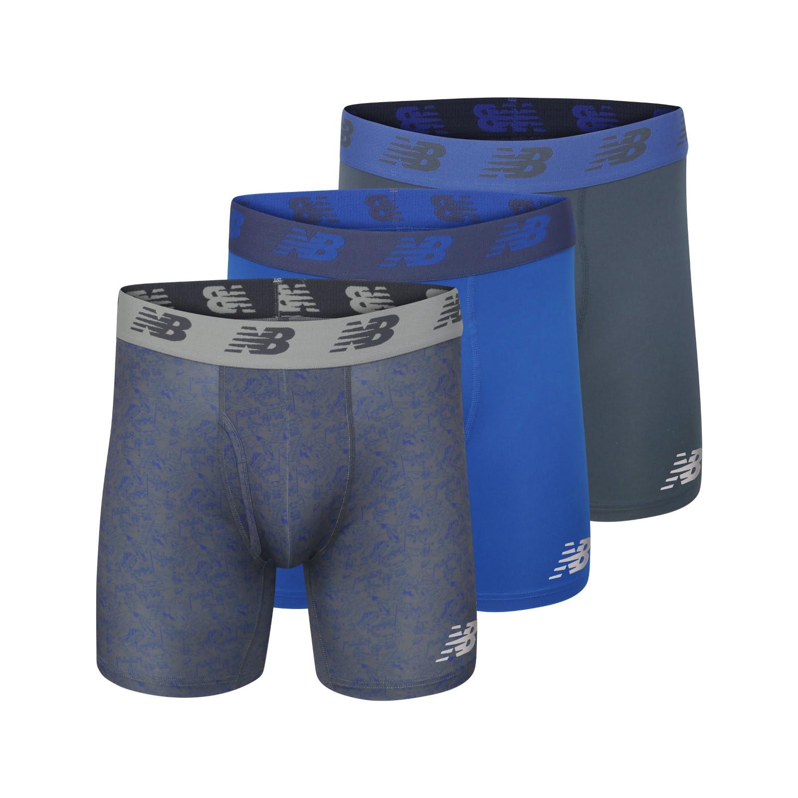 [ニューバランス] ボクサーブリーフ プレミアムボクサー 6インチ 前開き 3pack (LAU13001) 速乾 ドライ..