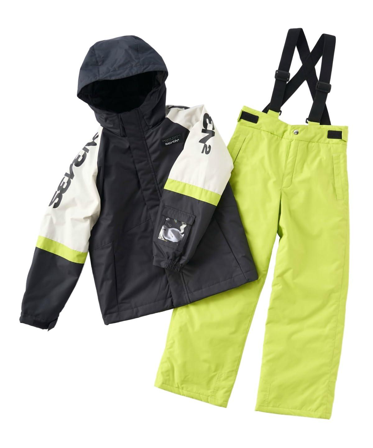 [オーシャンパシフィック] スノーウェア 上下セット サイズ調整可能 耐水圧10000mm 144131 ボーイズ ブラック 150