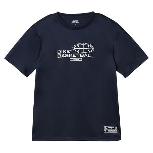 [BIKE] バイク バスケットボール メンズ 半袖 プラクティス Tシャツ BK6700 (1100)ネイビー L