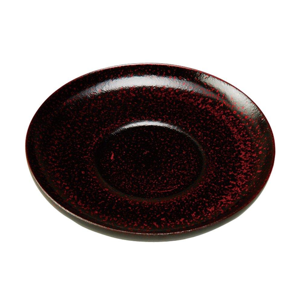 ヤマコー 用美 4.0茶托 乾漆 曙 約Φ11.5xH2cm 15437