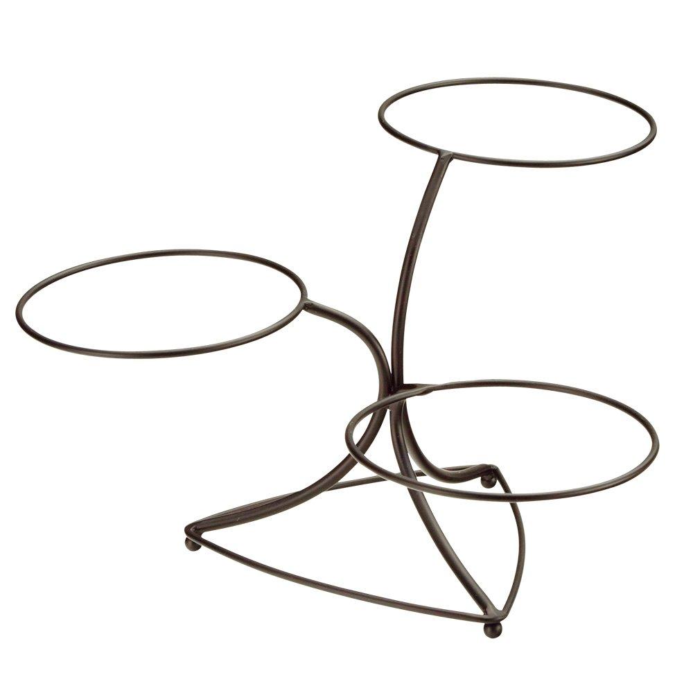 ヤマコー 用美 アイアン違い棚3段デイスプレイベース 約52x52xH30cm 25942