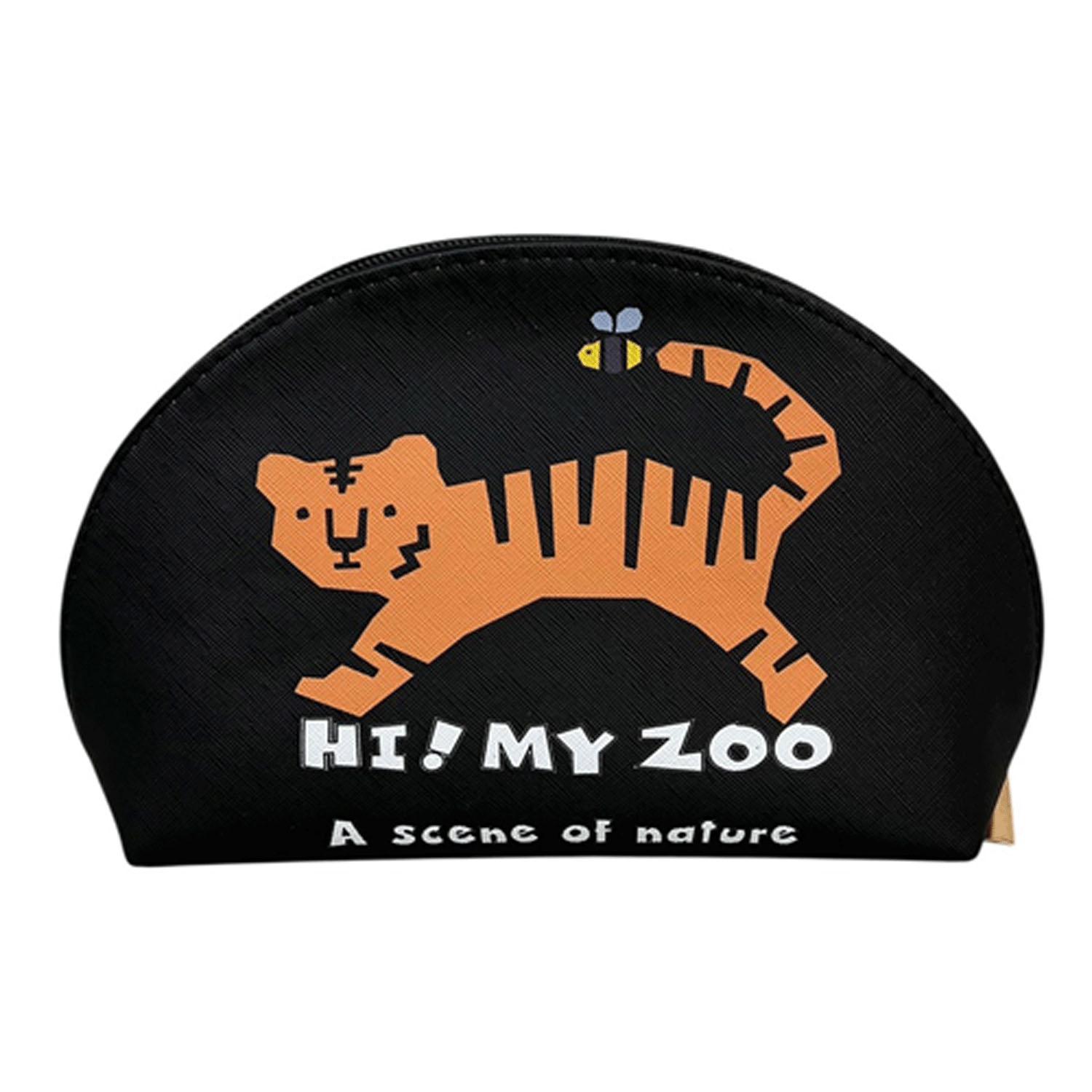 HI!MY ZOO アニマル柄 4連ポーチ タイガー・ブラック