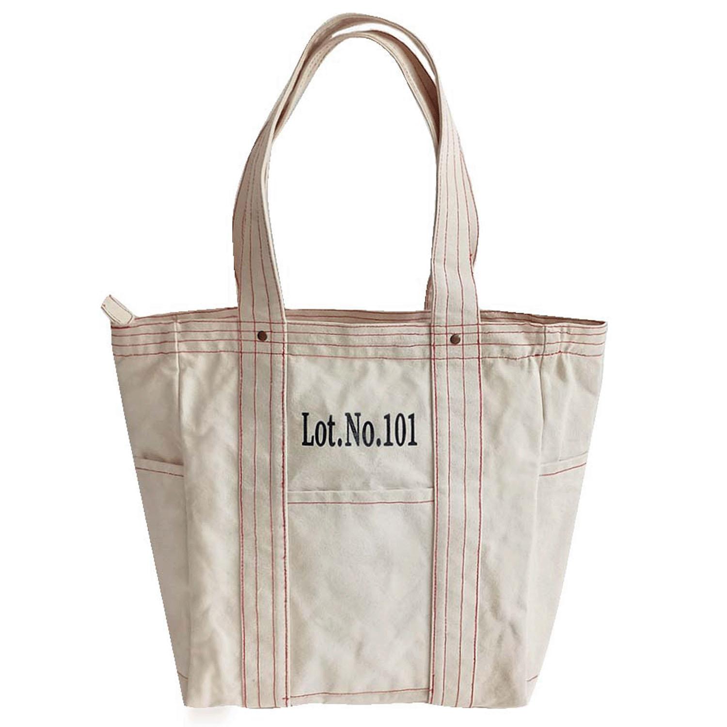 インドキャンバストートバッグ レッド