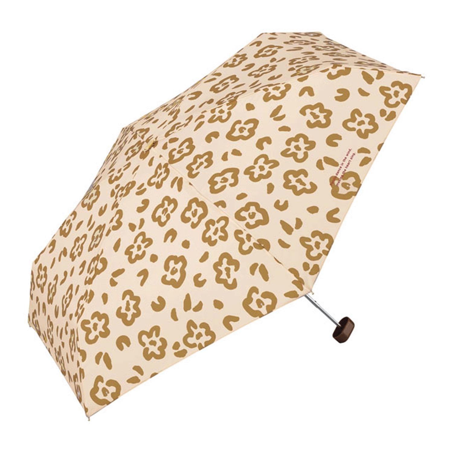 Wpc. 折りたたみ傘 ペタルブリーズ ミニ ベージュ 雨傘 晴雨兼用 花 レトロ かわいい おしゃれ レディ..