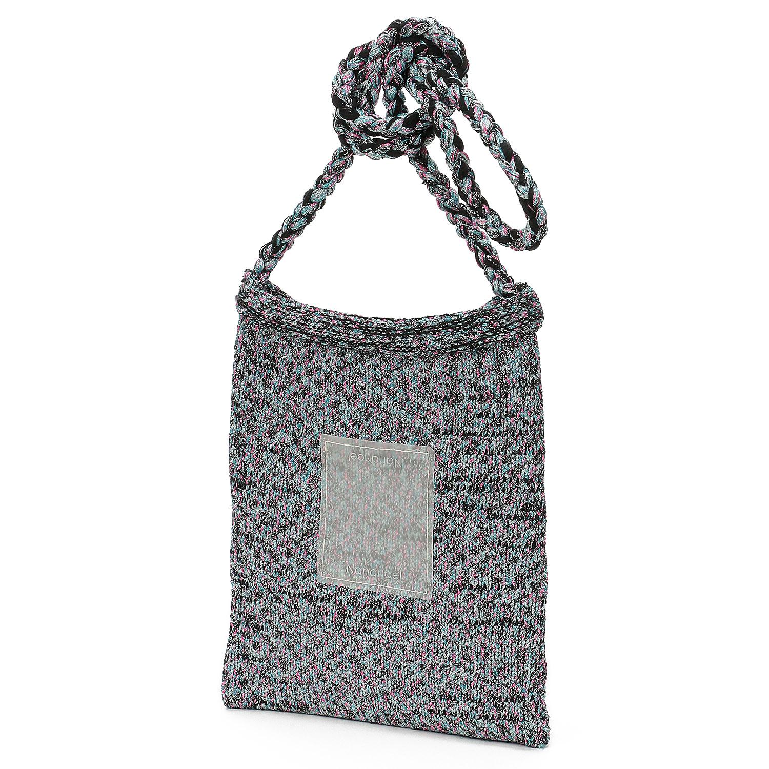 [ナナノエル] ショルダーバッグ joyce MIXラメ入ニットミニショルダーバッグ 2553311001 ブラック(210)