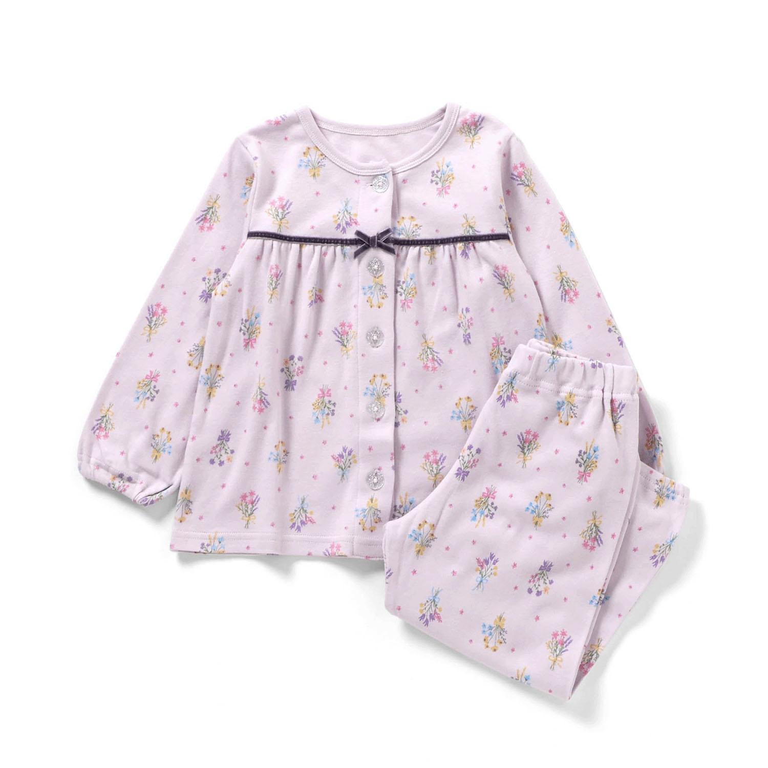 ブーケ柄 前あきパジャマ