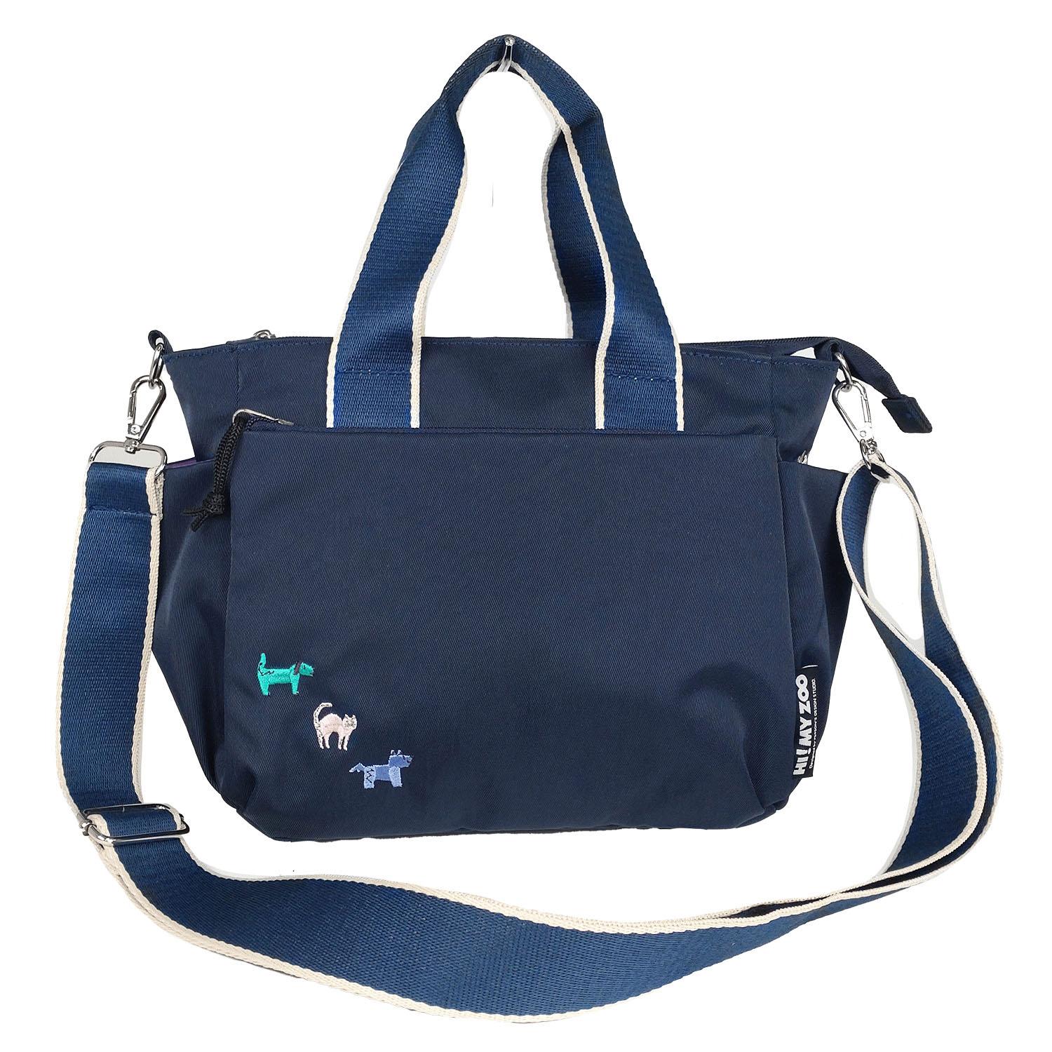 HI!MY ZOO HMZ刺繍2WAYバッグ ネイビー