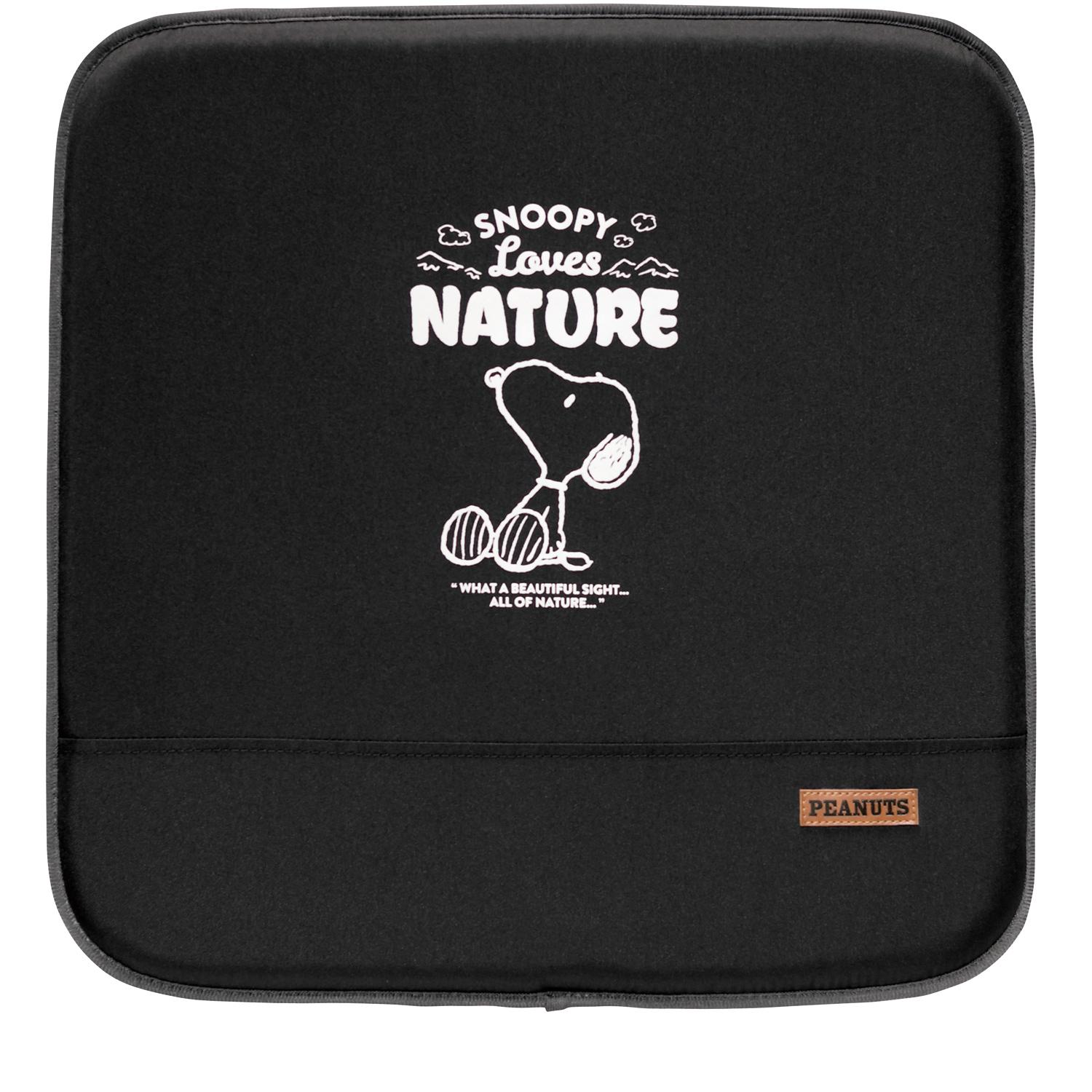 ボンフォーム(BONFORM) スヌーピーネイチャー クッション ブラック 45x45cm 防水 キズや汚れに強い PEANUTS SNOOPY 5214-02BK