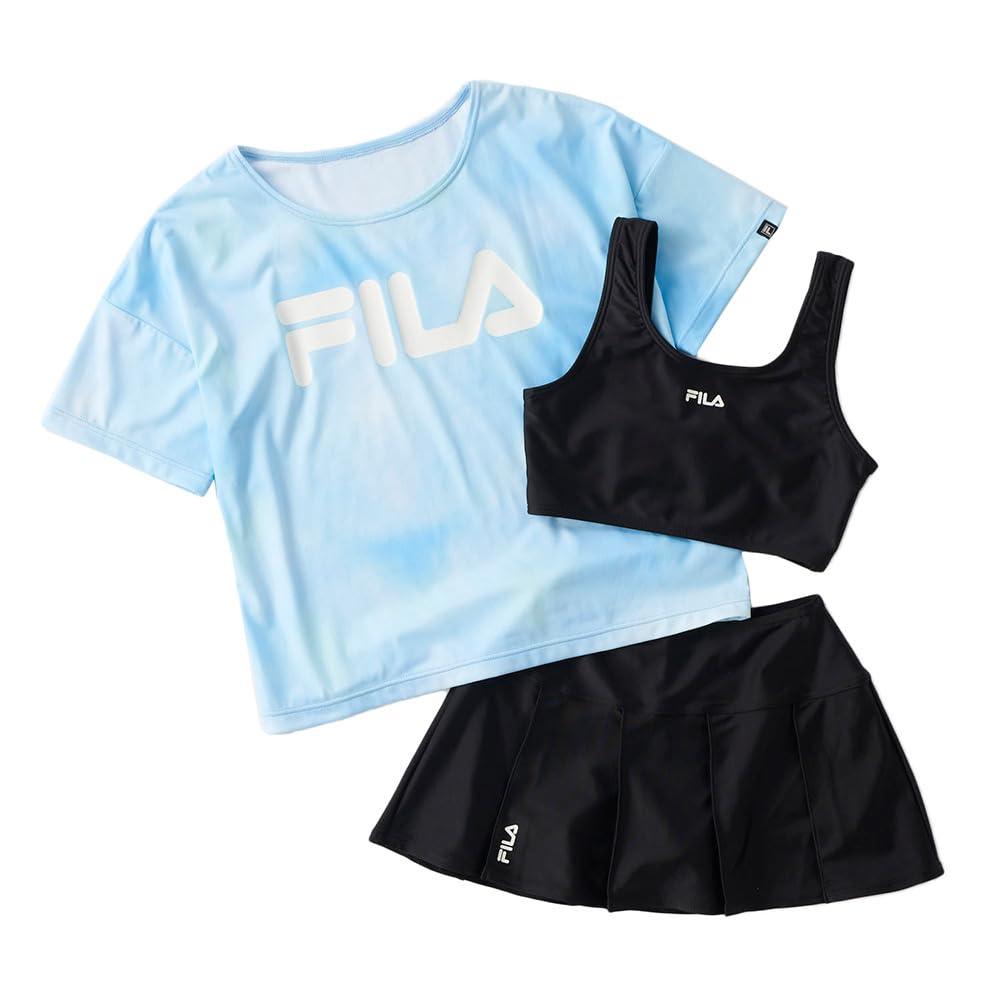 [フィラ] マリン 水着 FILAタイダイ3点セット水着 ジュニア 125661 サックスブルー 150cm