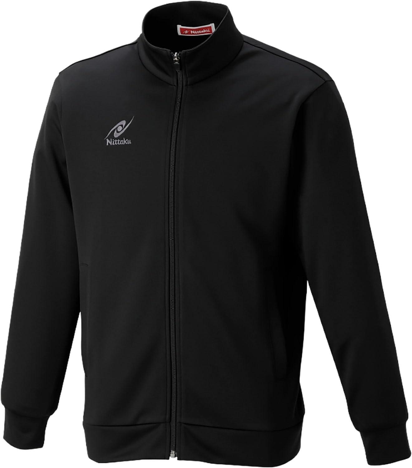 [Nittaku] 卓球 ジャケット MFトレーニングシャツ 吸汗速乾 ストレッチ ドライ UVカット NW2820 ブラック S