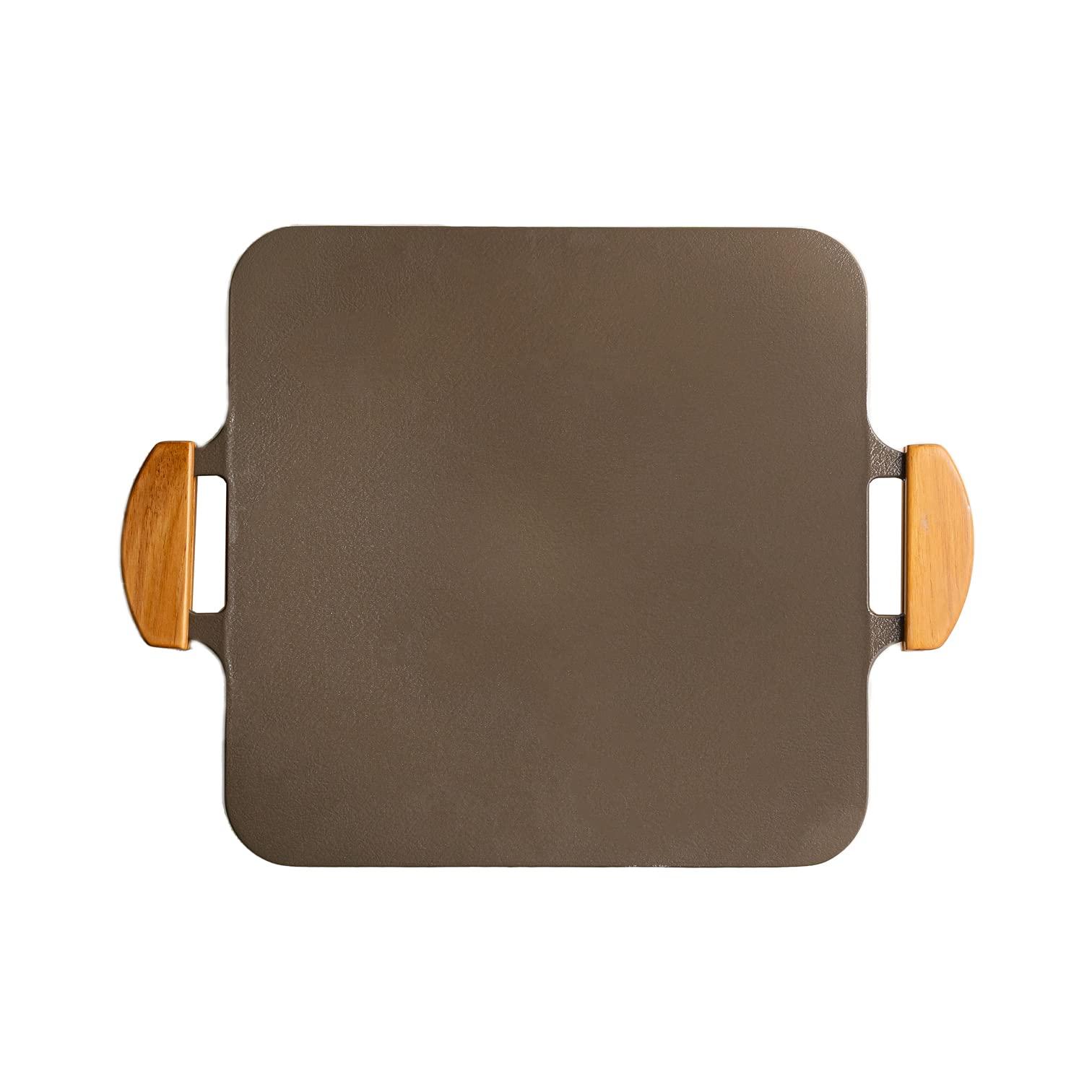 TTS ソリッド グリルパン 調理で使ってそのままお皿になる ファミリー向けの大きめサイズ おうち/アウトドア チャコール CGP10200005