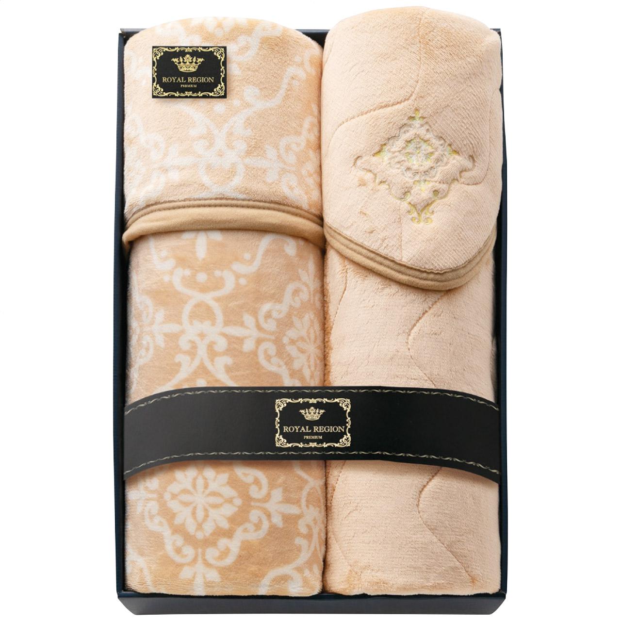 フランネル合せ毛布&敷パットセット RRC-13001