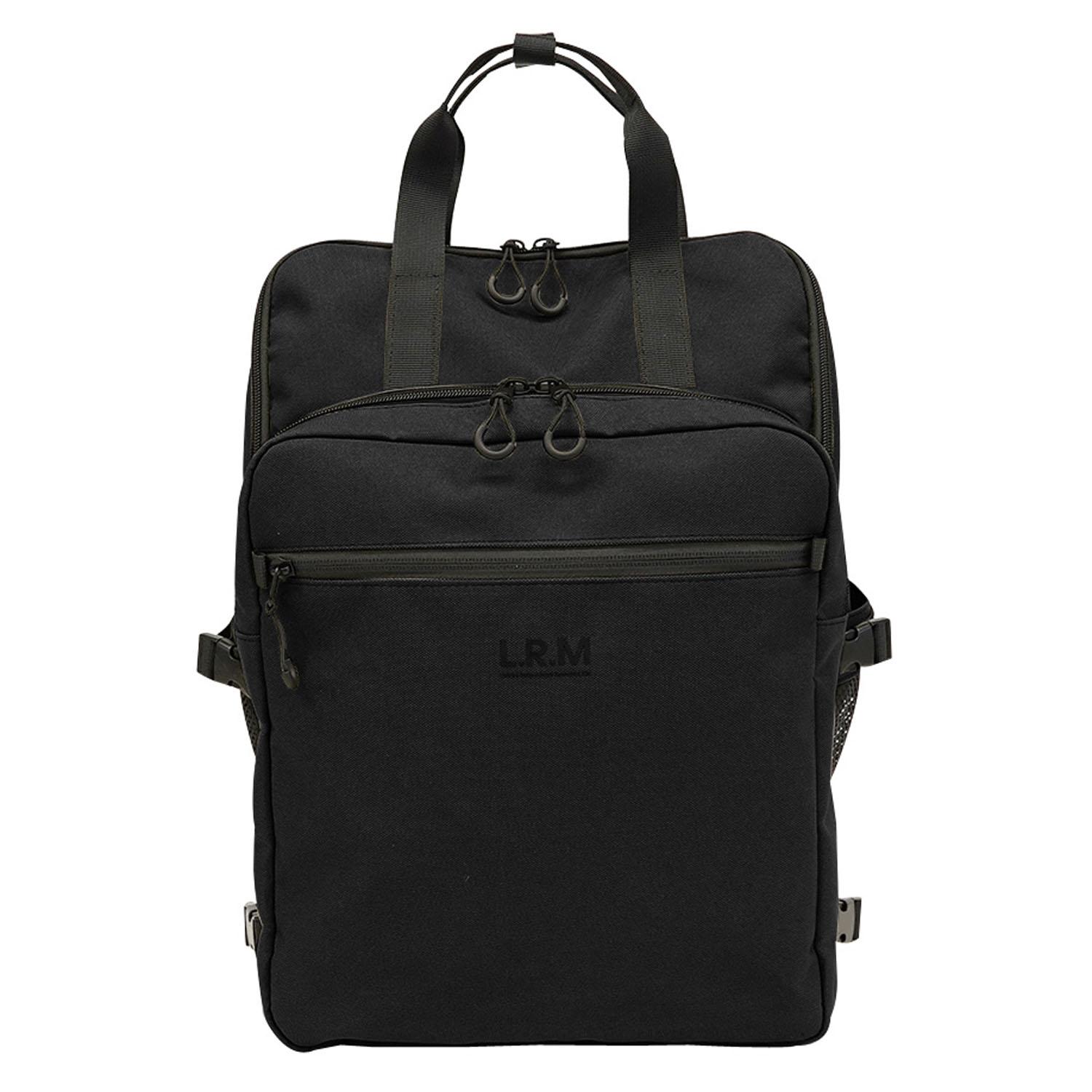 スクエア2層リュック ブラック