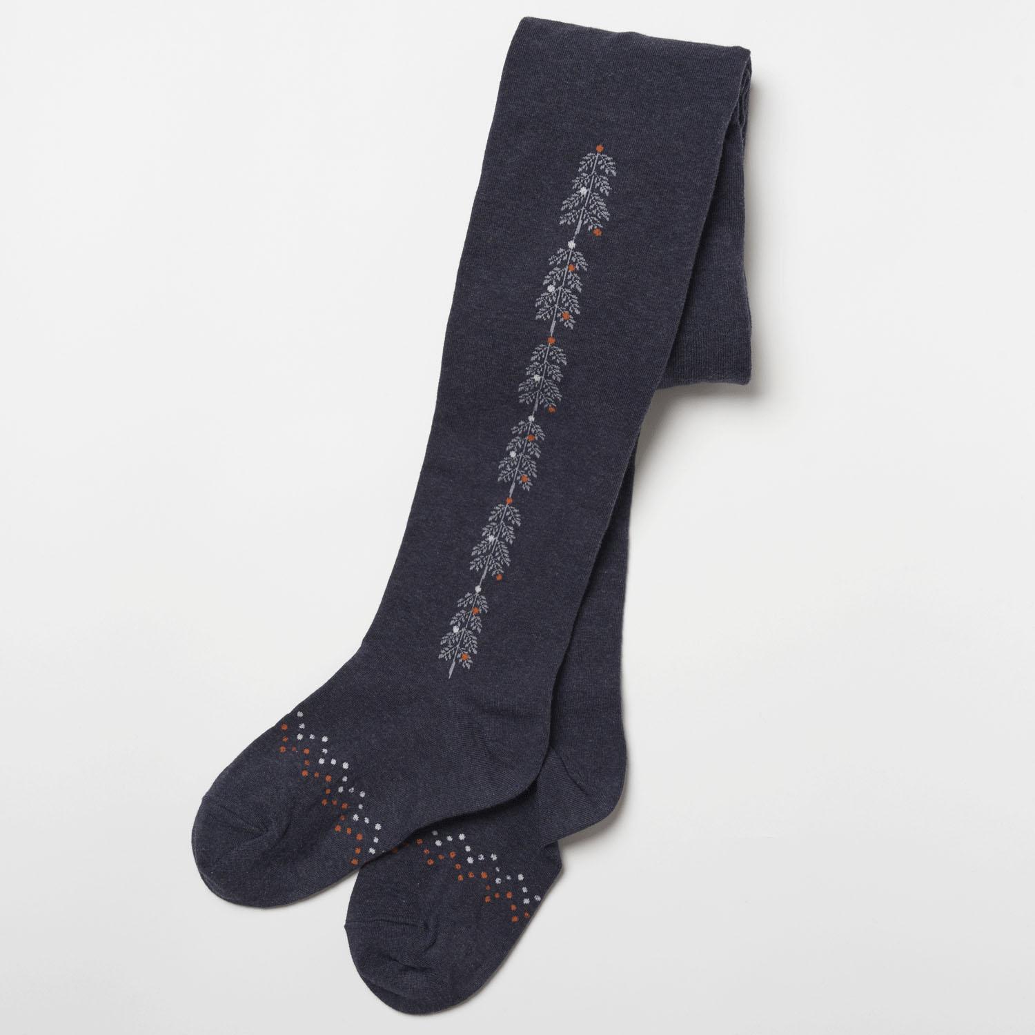 fromF タイツ 森 ネイビーブルー