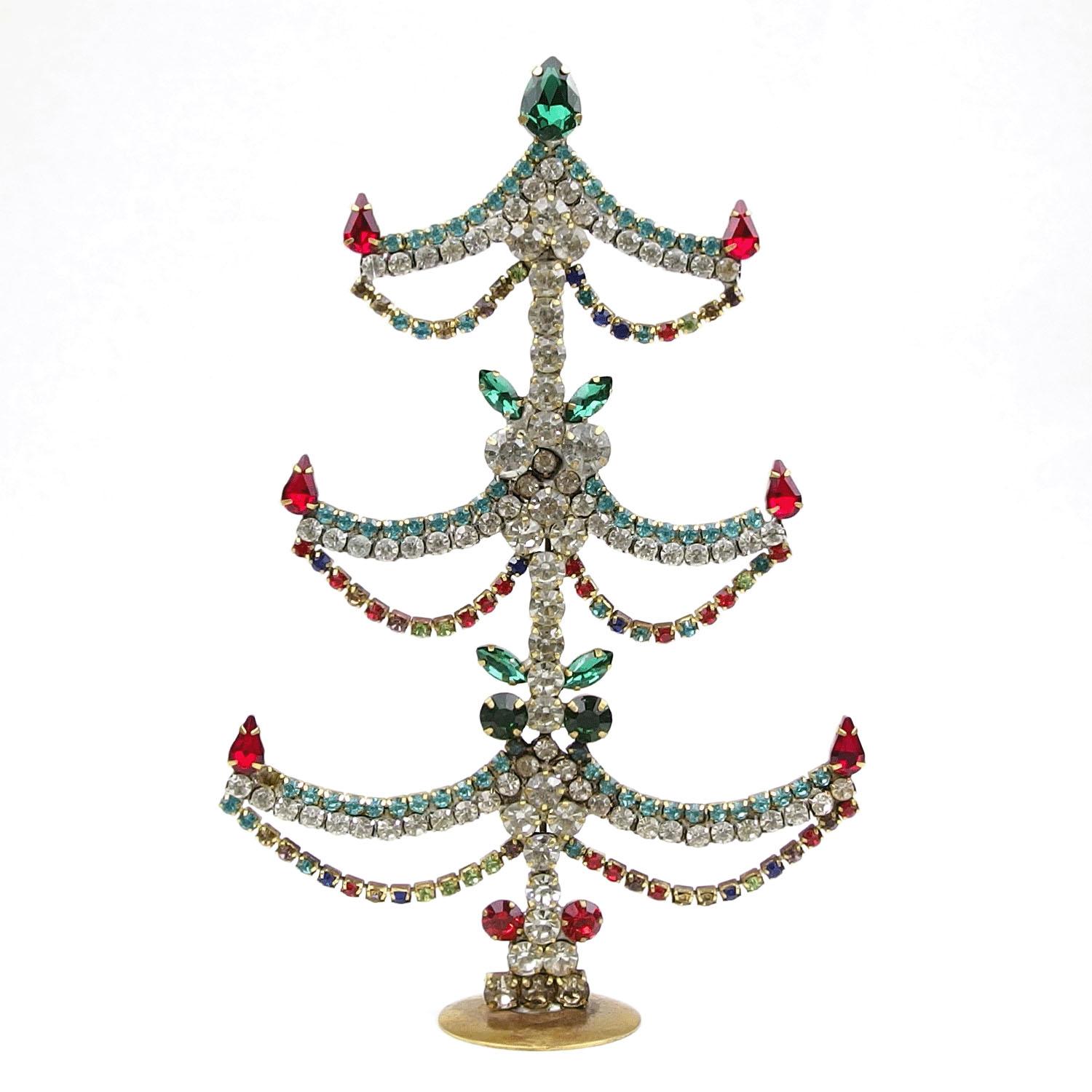 キーストーン ラインストーン クリスマスツリー クリアー/サックス B SE013345