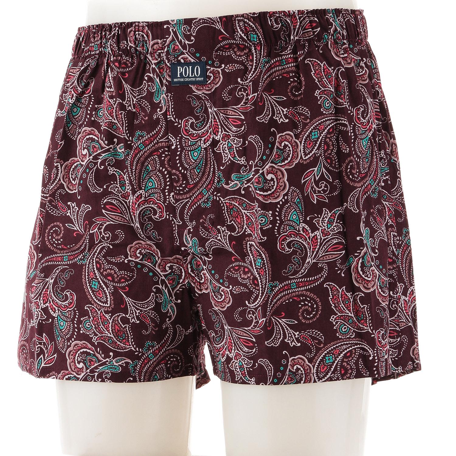 POLO BCS トランクス (前あき) ペイズリーワイン M