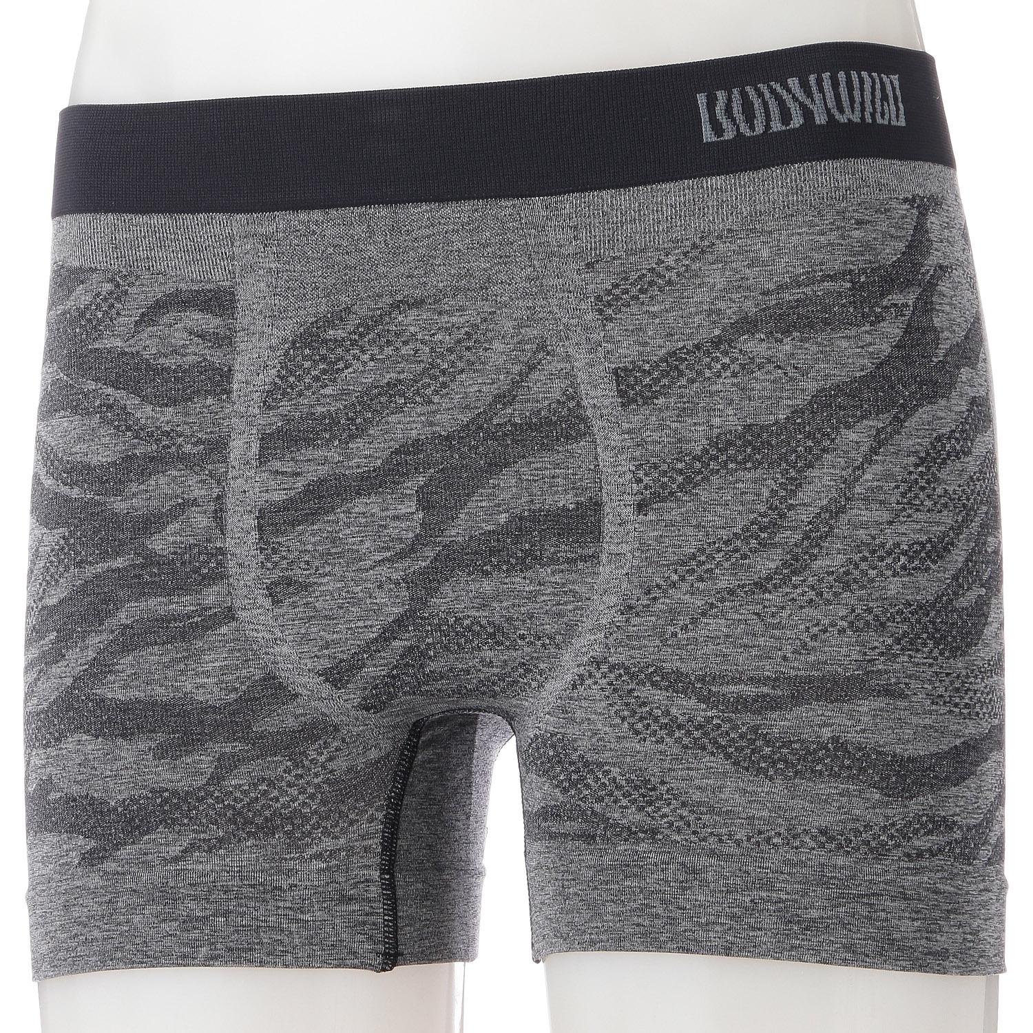 BODY WILD 成ジャカード ボクサーパンツ(前とじ) ブラック M