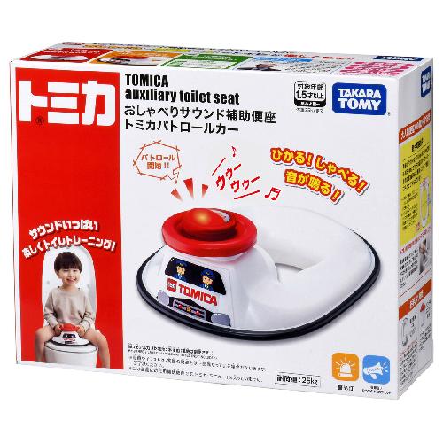 タカラトミー(TAKARA TOMY) おしゃべりサウンド 補助便座 トミカ パトロールカー ベビー トイレトレーニング おまる 音が鳴る ひかる 1.5才以上~ 体重25kgまで 簡単設置 メロディ16種類