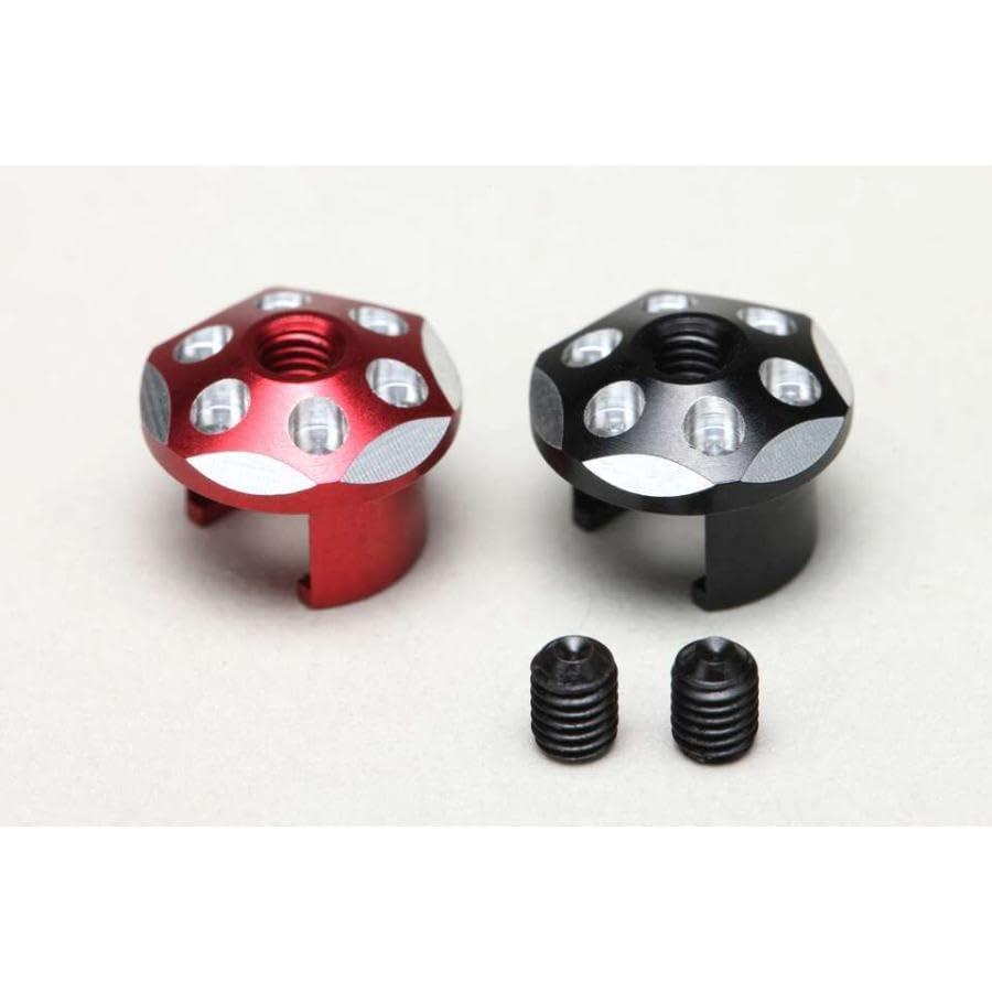 ヨコモ(YOKOMO) レーシングパフォーマー アルミ製 バッテリープラグキャップ(赤/黒)