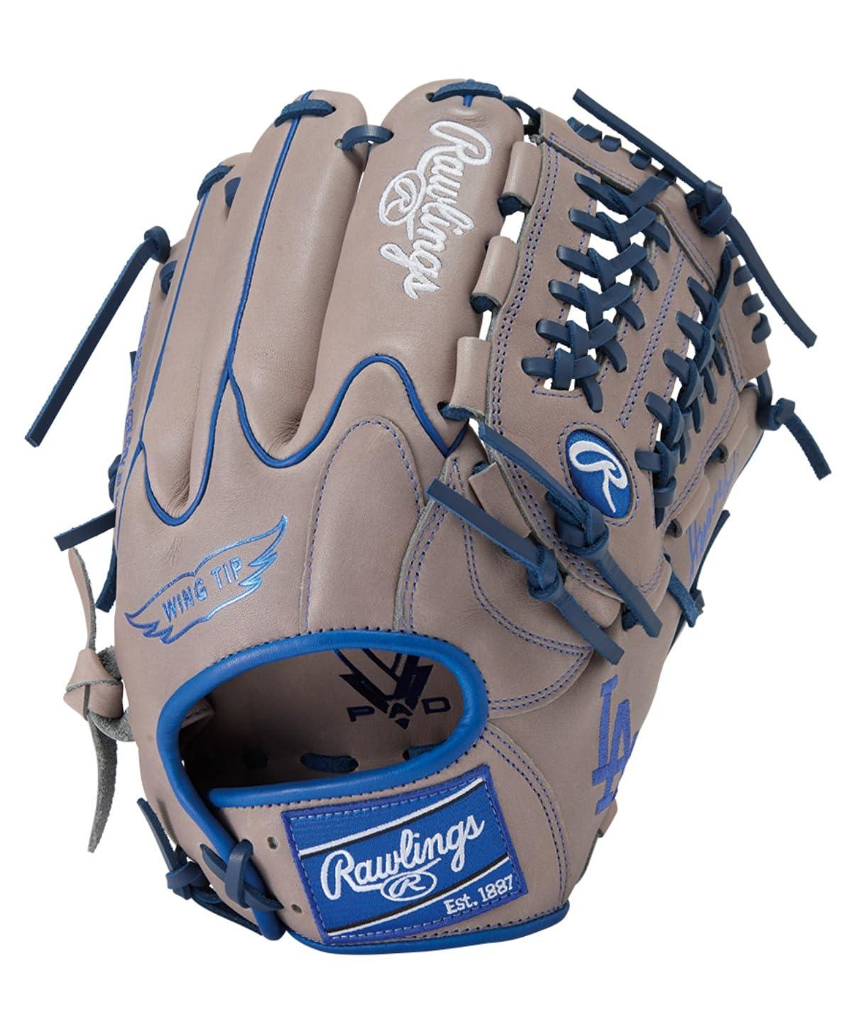 ローリングス(Rawlings) 野球用 グラブ グローブ 軟式 HYPER TECH MLB TEAM GR5HTMN55W オールフィールダー用 ドジャース2 11.75インチ ※右投げ用