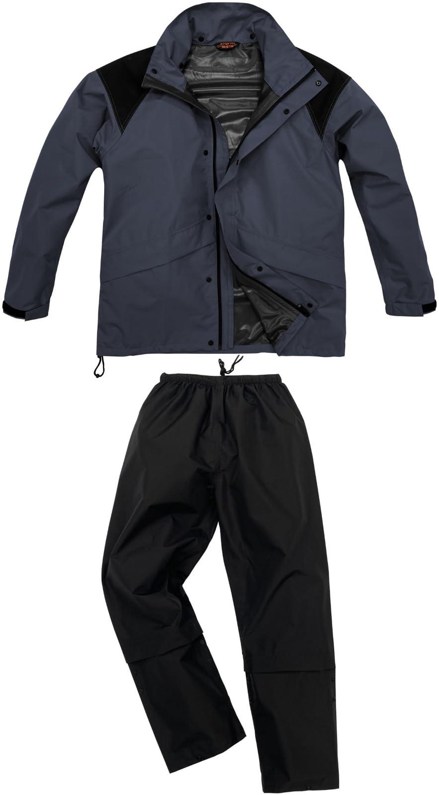 [弘進ゴム] レインスーツ B-1300 ODR 透湿 LIGHT レインスーツ ストームバスター 3L ネイビー H1300BA