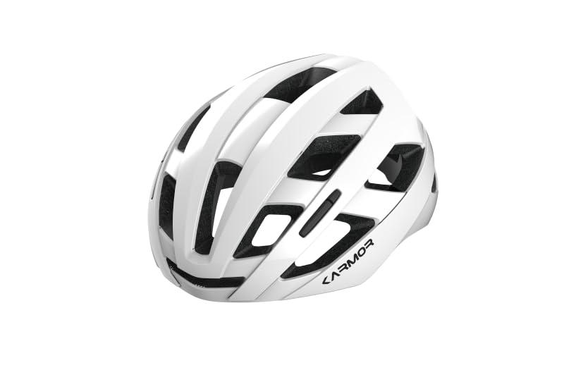 Karmor(カーマー)自転車,大人用ヘルメット BREEO(ブリーオ) ホワイト S-M アジアンフィット・JCF(公財)..