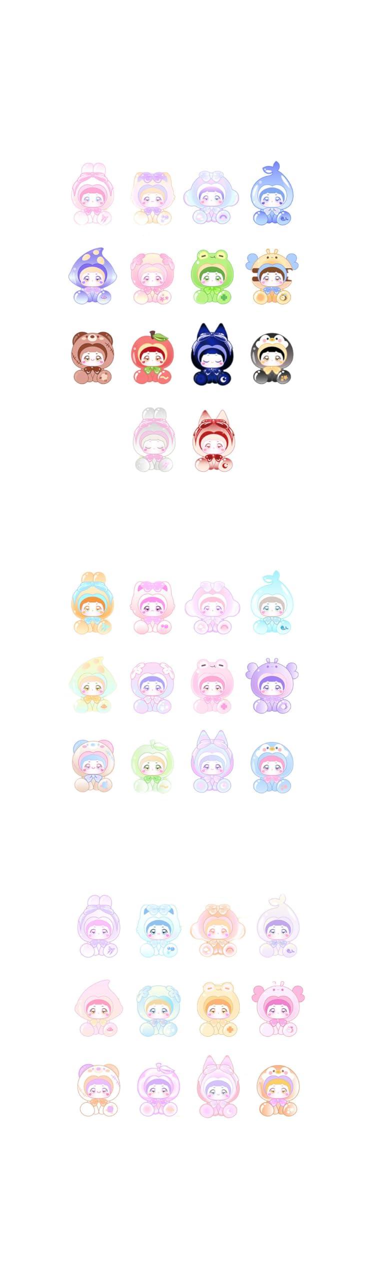 YANCHUANG LILIのドレスアップダイアリー シリーズ PVC&ABS製 ミニトレーディングフィギュア 24個入りBOX