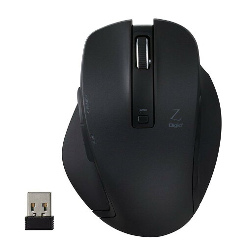 Digio2 Z 究極のカタチ 2.4GHz ワイヤレスマウス 5ボタン Blue LED Mサイズ ブラック 48337 Digio2 Z 究極のカタチ 2.4GHz ワイヤレスマウス 5ボタン Blue LED Mサイズ ブラック 48337