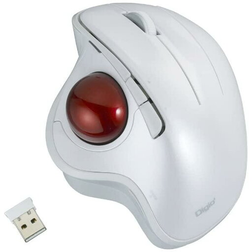 ナカバヤシ Digio2トラックボールマウス 角度可変 ワイヤレス 5ボタン 光学式 ホワイト MUS-TRIF180W ナカバヤシ Digio2トラックボールマウス 角度可変 ワイヤレス 5ボタン 光学式 ホワイト MUS-TRIF180W