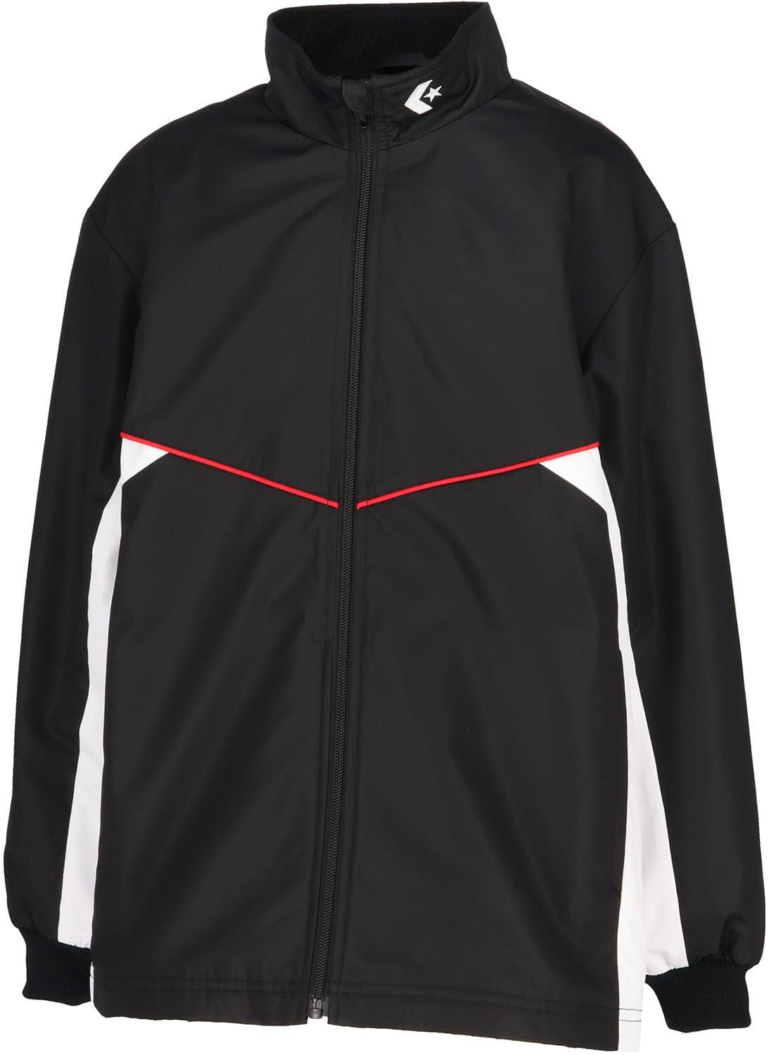 CONVERSE(コンバース) バスケ ウインドブレーカー ジュニアウォームアップシャツ 撥水 透湿 CB452502S ジュニア ブラック×ホワイト 160