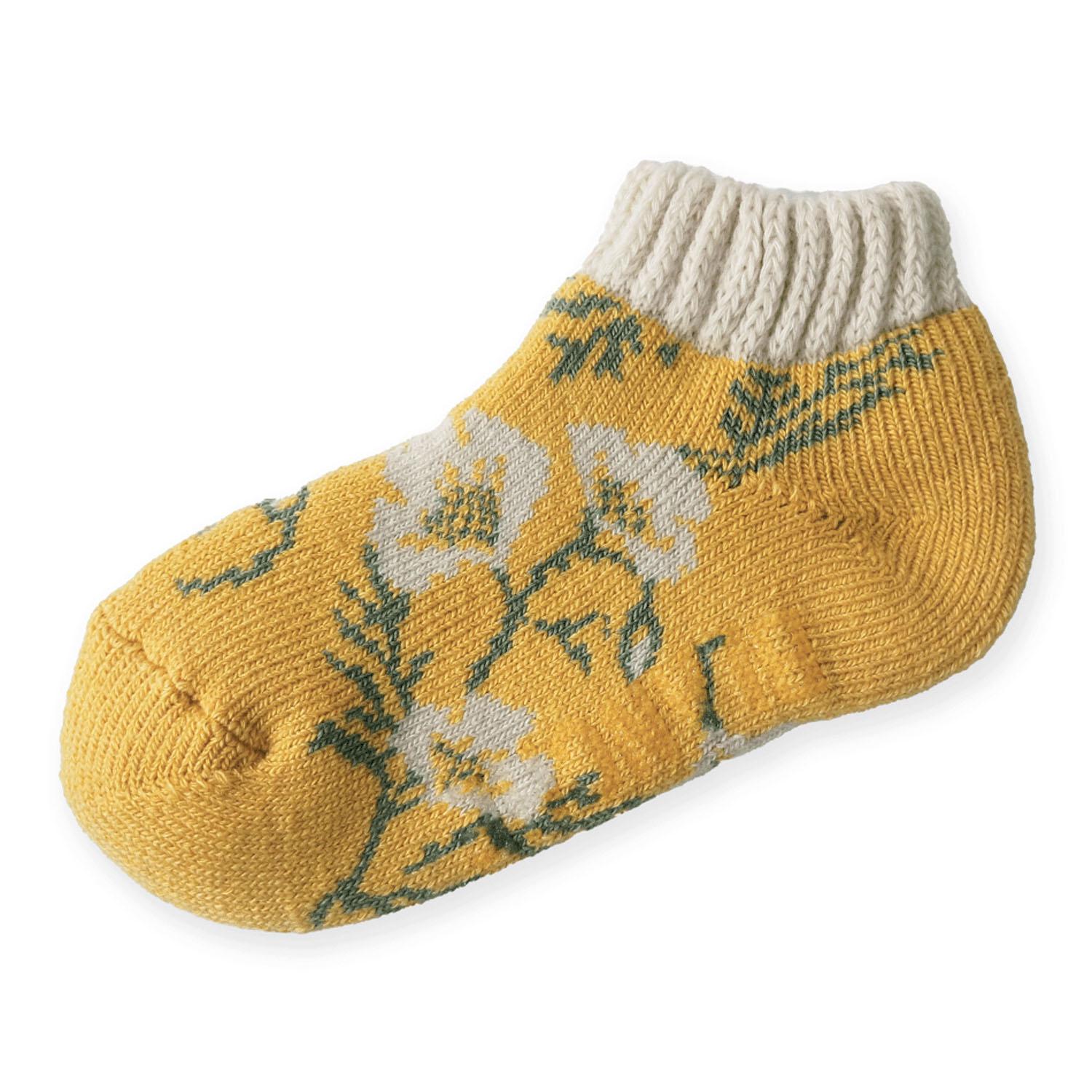 MAISON BLANCE ぽかぽかルームカバーソックス フラワー