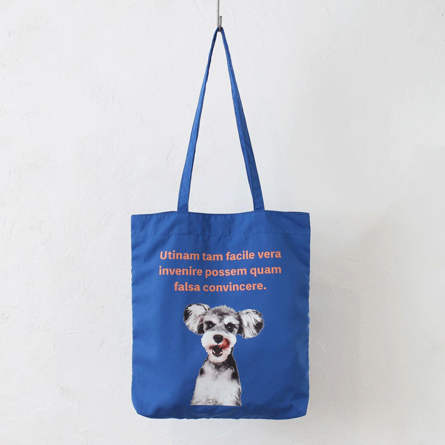アニマルメッセージトートバッグ ブルー