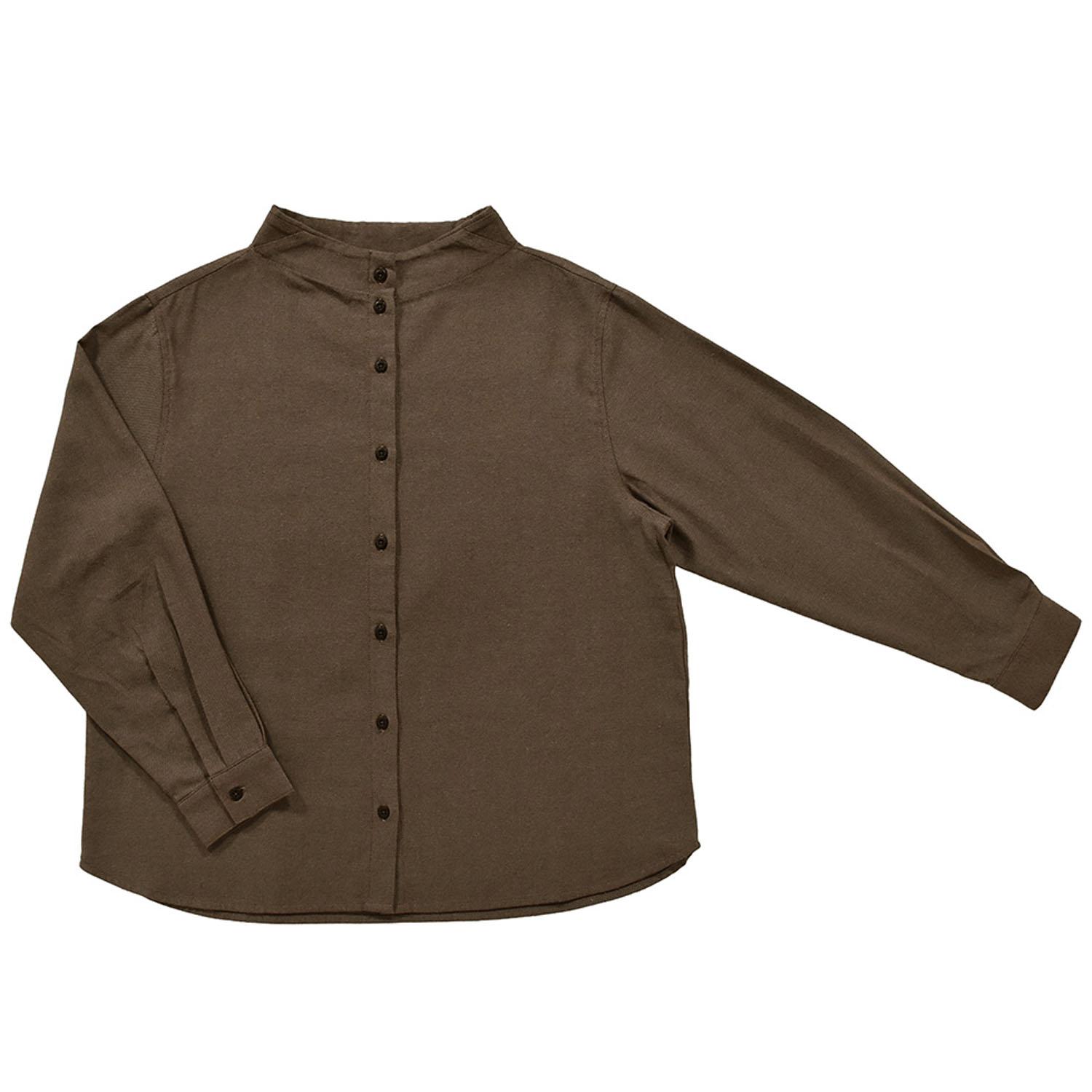 Northern Truck ガンジーネックシャツ モカ L