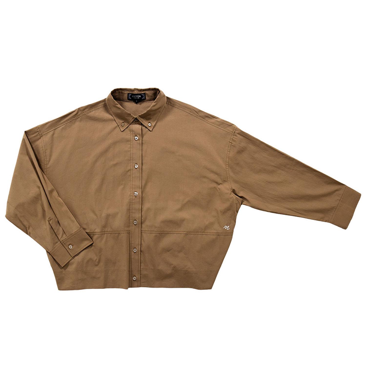 Northern Truck ボタンダウン裾バルーンシャツ ベージュ L