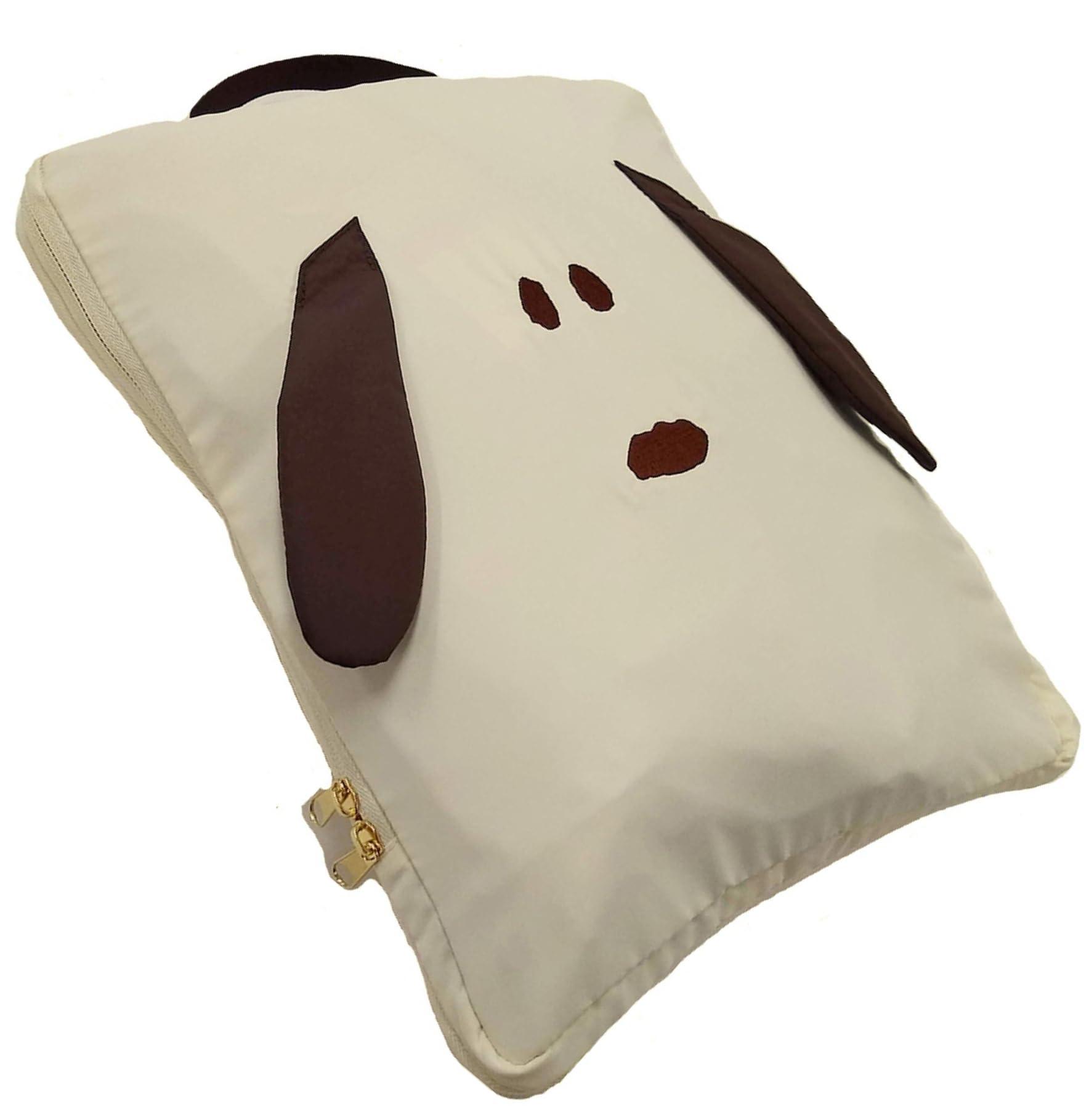 SNOOPY 圧縮バッグ 旅行便利グッズ トラベル 便利 収納袋 かわいい キャラクター スヌーピー 衣類圧縮ケース アイボリー 大
